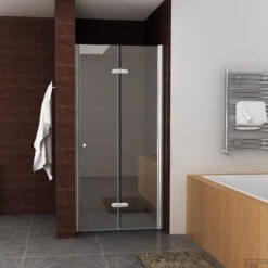 BWS Vouwbare Nisdeur Links 100x202 Cm 8mm NANO Harmonica Deur