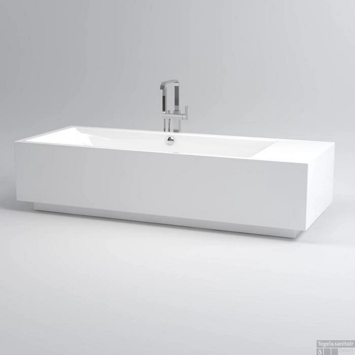 Clou Wash Me Vrijstaand Ligbad Incl Plug En Overloop En Sifon Wit Acryl 220x85x54cm - Afbeelding 2