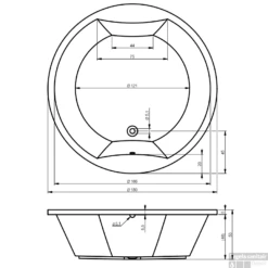 Ligbad Riho Colorado 180 X 180 Cm Rond Wit -Winkel Voor Badkamerdouchebenodigdheden colorado afmetingen