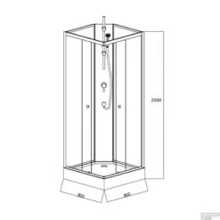 Complete Douchecabine VM Khone I 80x80x207 Cm Hoekinstap Mat Wit 5 Complete Douchecabine VM Khone I 80x80x207 Cm Hoekinstap Mat Wit -Winkel Voor Badkamerdouchebenodigdheden complete douchecabine vm khone i 80x80x207 cm hoekinstap mat wit tech