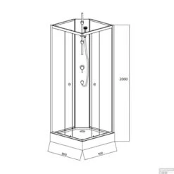 Complete Douchecabine VM Khone II 90x90x207 Cm Hoekinstap Mat Wit -Winkel Voor Badkamerdouchebenodigdheden complete douchecabine vm khone i 90x90x207 cm hoekinstap mat wit tech