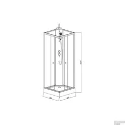 Complete Douchecabine VM Khone III 80x80x220 Cm Hoekinstap Mat Wit -Winkel Voor Badkamerdouchebenodigdheden complete douchecabine vm khone iii 80x80x220 cm hoekinstap mat wit tech