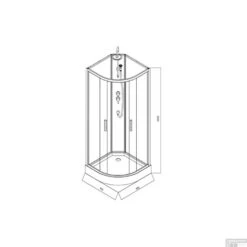 Complete Douchecabine VM Khone VI Met Schuifdeuren 90x90x222 Cm Mat Wit -Winkel Voor Badkamerdouchebenodigdheden complete douchecabine vm khone vi met schuifdeuren 90x90x222 cm mat wit tech