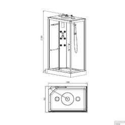 Complete Douchecabine Wiesbaden Sunshine 120x90x218 Cm 5mm (Links) -Winkel Voor Badkamerdouchebenodigdheden complete douchecabine wiesbaden sunshine 120x90x218 cm 5mm links tech