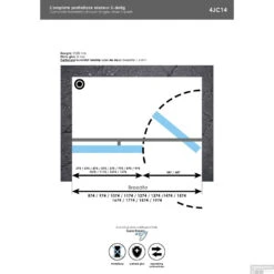 Complete Profielloze Nisdeur 2-Delig Draaideur 70cm (Alle Kleuren En Maten) -Winkel Voor Badkamerdouchebenodigdheden complete profielloze nisdeur 2 delig alle kleuren en maten tt 4jc14 tech 1