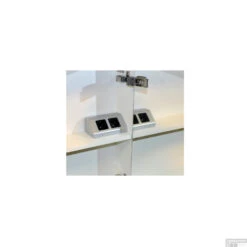 Contactdoos Sanicare Dubbele Contactpunten 5,6x15,1x8,1 Cm Zilver-Grijs -Winkel Voor Badkamerdouchebenodigdheden contactdoos en schakelaar sanicare dubbel detail1