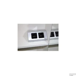 Contactdoos Sanicare Dubbele Contactpunten 5,6x15,1x8,1 Cm Zilver-Grijs -Winkel Voor Badkamerdouchebenodigdheden contactdoos en schakelaar sanicare dubbel detail2