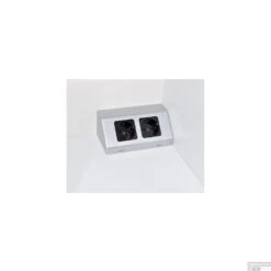 Contactdoos Sanicare Dubbele Contactpunten 5,6x15,1x8,1 Cm Zilver-Grijs -Winkel Voor Badkamerdouchebenodigdheden contactdoos en schakelaar sanicare dubbel detail3