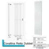 Handdoekradiator Covallina Retta Dubbel 1800 X 450 Mm Wit Structuur