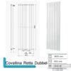 Handdoekradiator Covallina Retta Dubbel 1800 X 602 Mm Pearl Grey