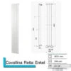 Handdoekradiator Covallina Retta Enkel 1800 X 298 Mm Antrciet Metallic