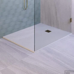 Douchebak Sanitop Just Creating Relievo Crag 100x140 Cm Mat Wit -Winkel Voor Badkamerdouchebenodigdheden db rc100x140w