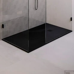 Douchebak Sanitop Just Creating Relievo Crag 90x180 Cm Mat Zwart -Winkel Voor Badkamerdouchebenodigdheden db rc90x180z