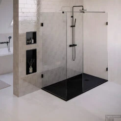 Douchebak Sanitop Just Creating Relievo Crag 90x180 Cm Mat Zwart -Winkel Voor Badkamerdouchebenodigdheden db rc90x180z 3