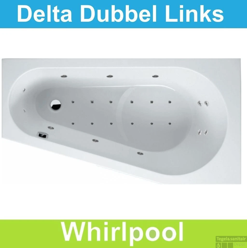 Ligbad Riho Delta Links 150 X 80 Cm Whirlpool Dubbel Systeem 1 Ligbad Riho Delta Links 150 X 80 Cm Whirlpool Dubbel Systeem