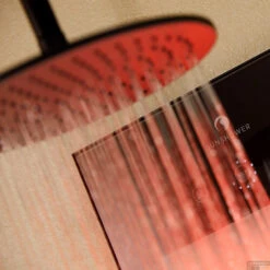 Sunshower Deluxe Mat Zwart UV En Infrarood Inbouwapparaat 32x187x16 Cm Aluminium Mat Zwart -Winkel Voor Badkamerdouchebenodigdheden deluxe black detail 3 ir water