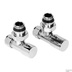 Design Aansluitset Radiator Plieger Como Haaks Inclusief Koppeling 15 Mm Chroom