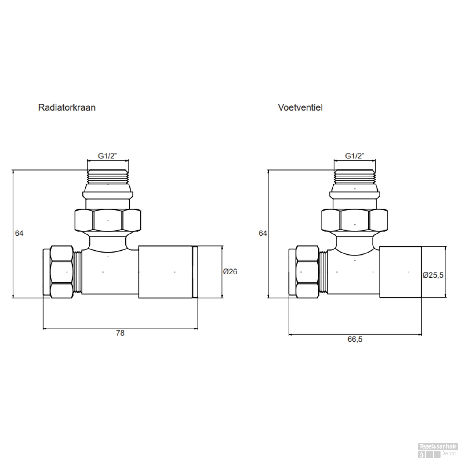 Design Aansluitset Radiator Plieger Como Haaks Inclusief Koppeling 15 Mm Mat Zwart - Afbeelding 2