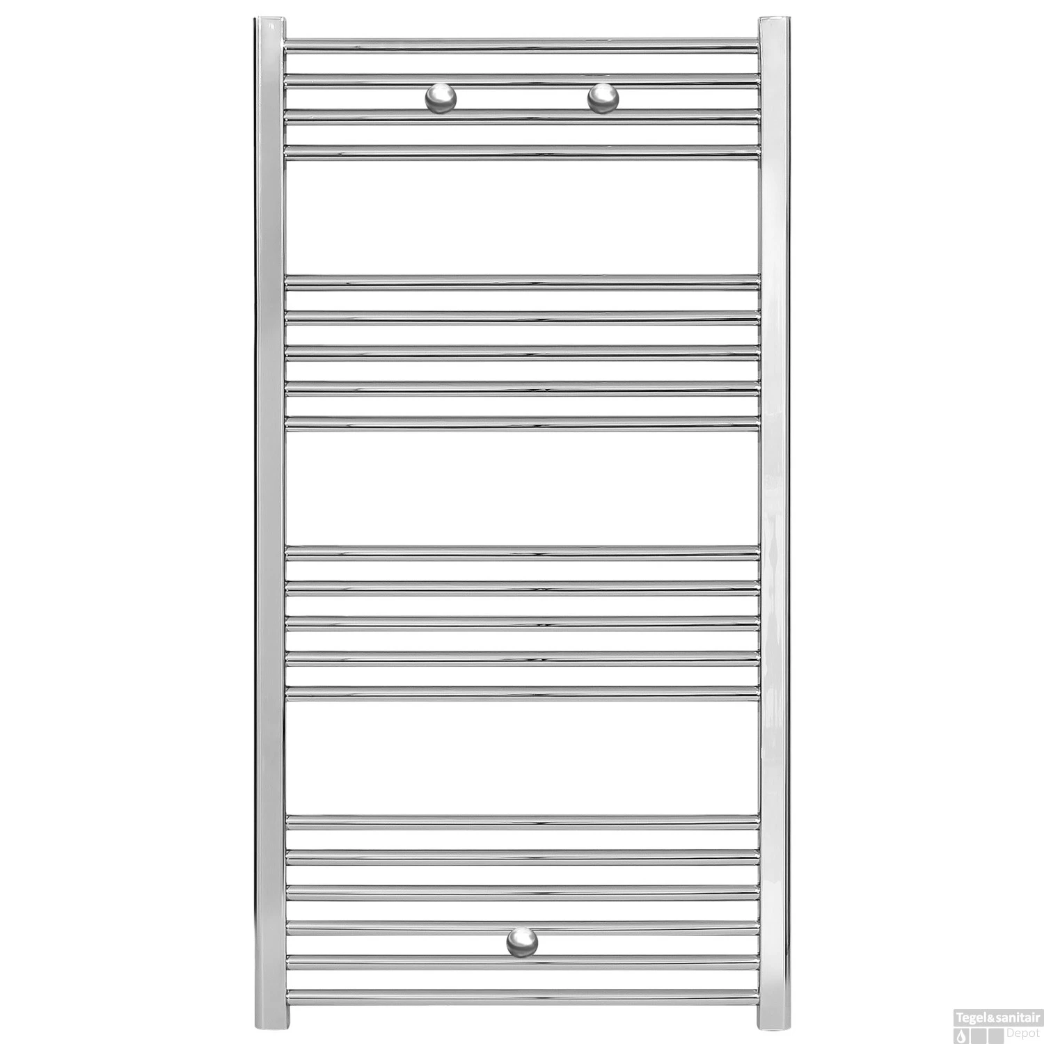 Designradiator Boss & Wessing Nile Gobi 120x60cm Chroom Zijaansluiting