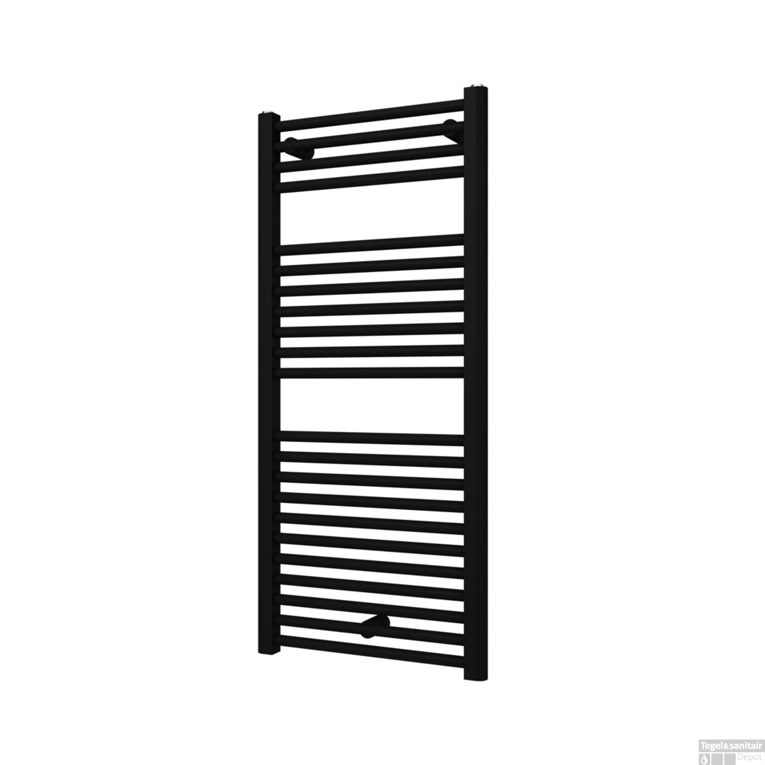 Designradiator Boss & Wessing Palian Met Zijaansluiting 111,1x50 Cm 519 Watt Mat Zwart