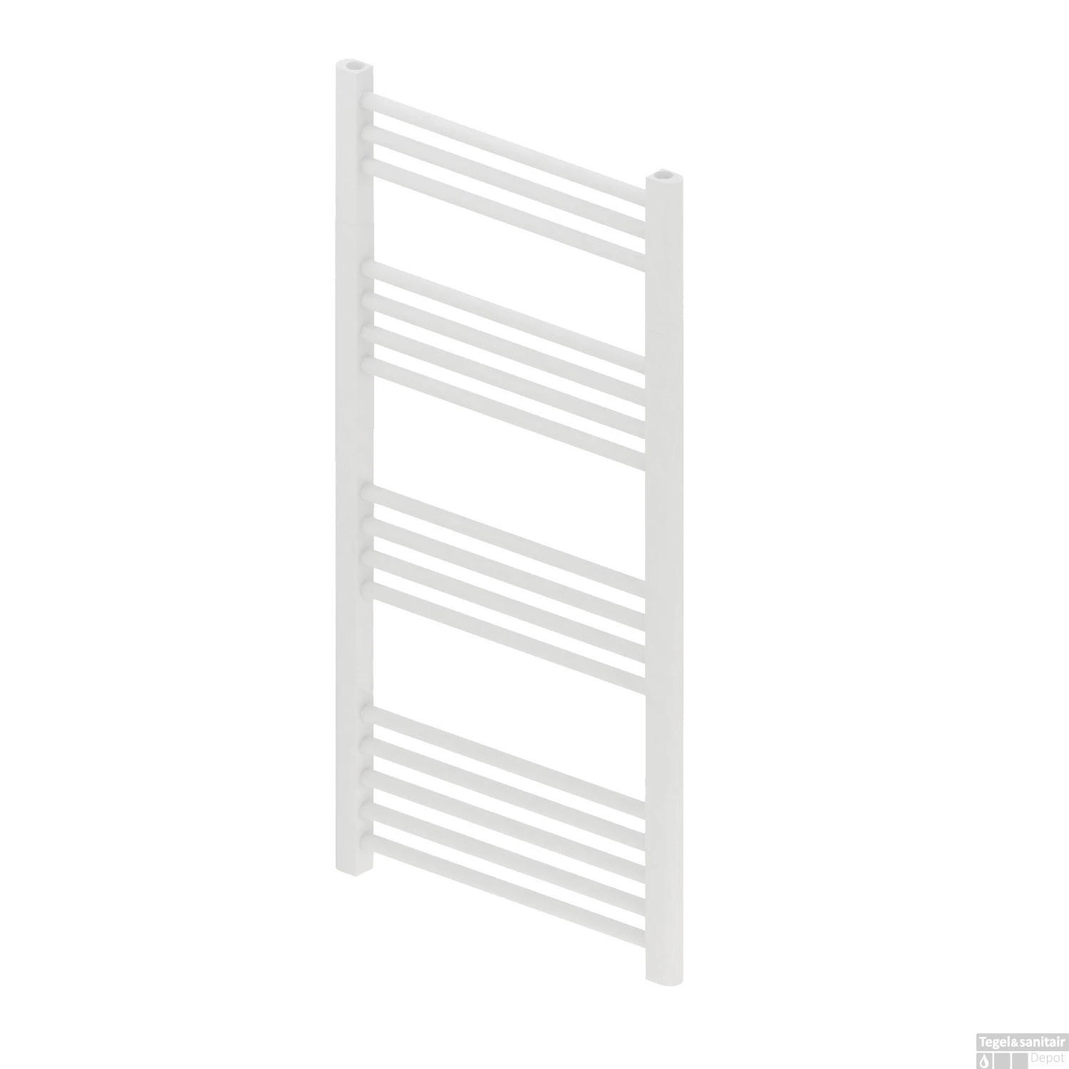 Designradiator Boss & Wessing Vertico Multirail 100x40 Cm Wit Zij-Onderaansluiting