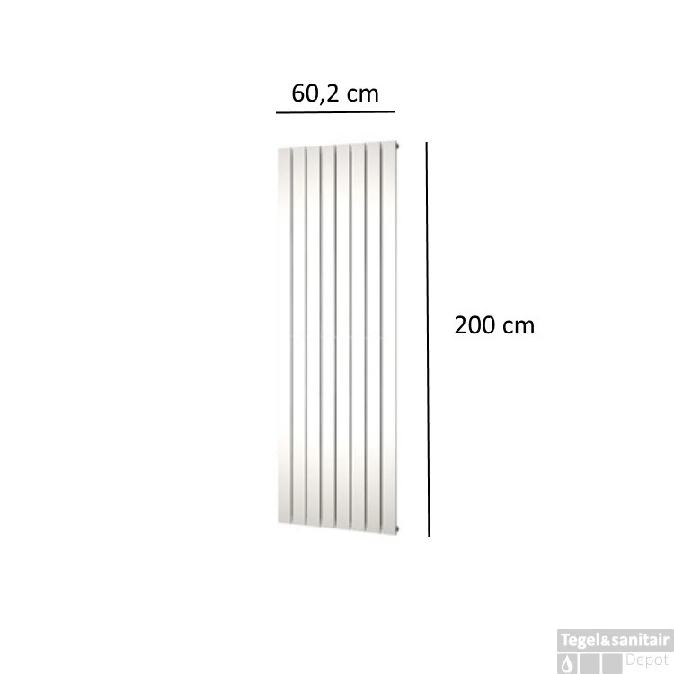 Designradiator Plieger Cavallino Retto Enkel 1332 Watt Middenaansluiting 200x60,2 Cm Donkergrijs Structuur 2 Designradiator Plieger Cavallino Retto Enkel 1332 Watt Middenaansluiting 200x60,2 Cm Donkergrijs Structuur - Afbeelding 2