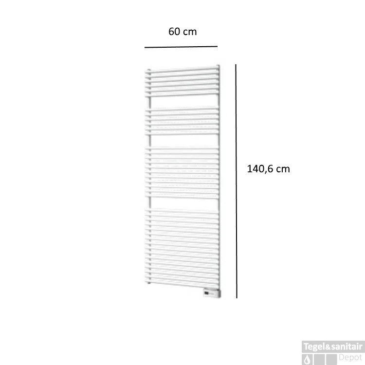 Designradiator Elektrisch Florion Nxt-EL III/Fischio 140,6 X 60 Cm 900 Watt Enkel Wit 2 Designradiator Elektrisch Florion Nxt-EL III/Fischio 140,6 X 60 Cm 900 Watt Enkel Wit - Afbeelding 2