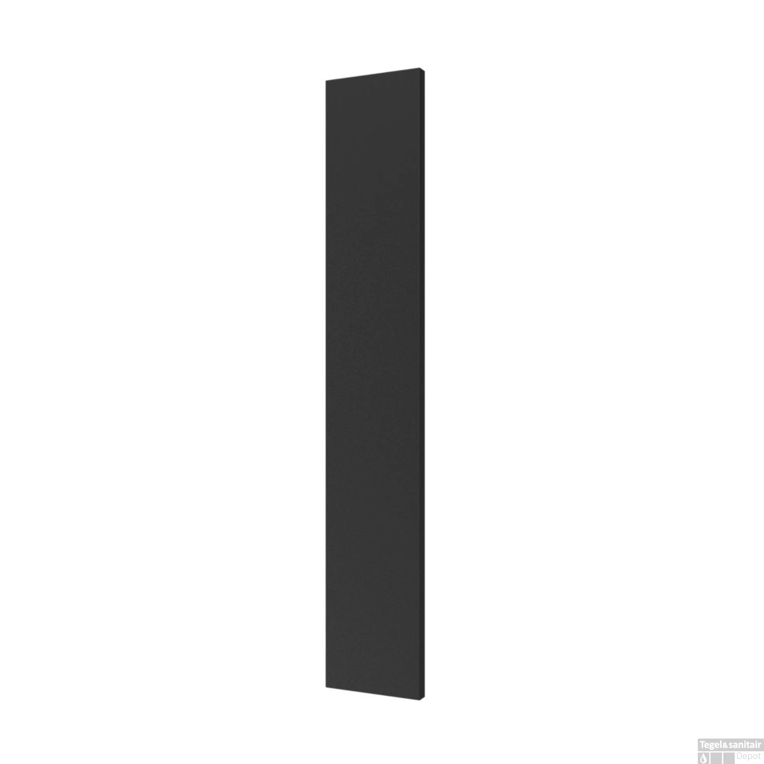 Designradiator Plieger Perugia 535 Watt Middenaansluiting 180,6x30,4 Cm Black Graphite