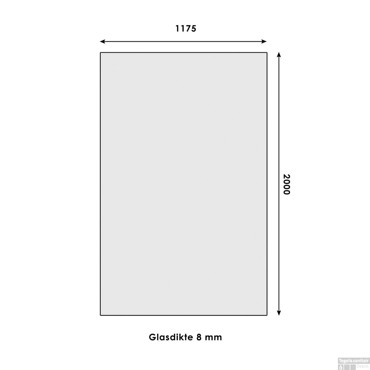 Doorloopwand Vrijstaand Profielloos Just Creating W4 120 Cm Zonder Beslag Omkeerbaar Helder Glas - Afbeelding 2