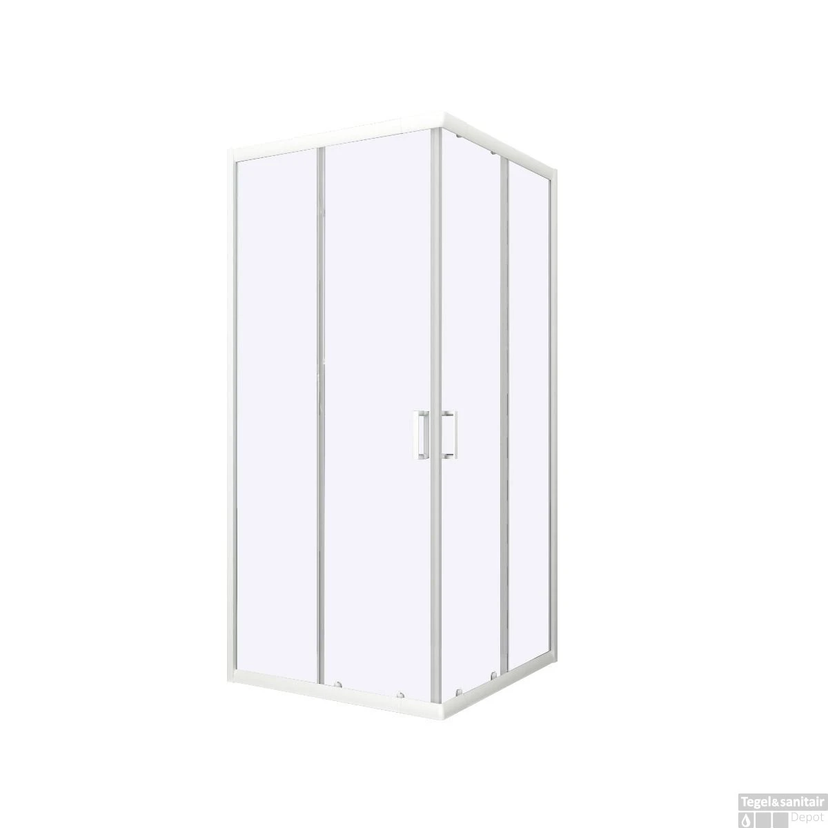 Douchecabine Allibert Happy Hoekinstap 78-88x185 Cm Chroom Profiel 2 Douchecabine Allibert Happy Hoekinstap 78-88x185 Cm Chroom Profiel - Afbeelding 2