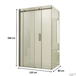BWS Douchecabine | Supreme | Rechthoek 120x80cm | Nano Coating | Mat Zwart Profiel -Winkel Voor Badkamerdouchebenodigdheden douchecabine boss wessing supreme 120x80 cm nano coating rvs profiel tech