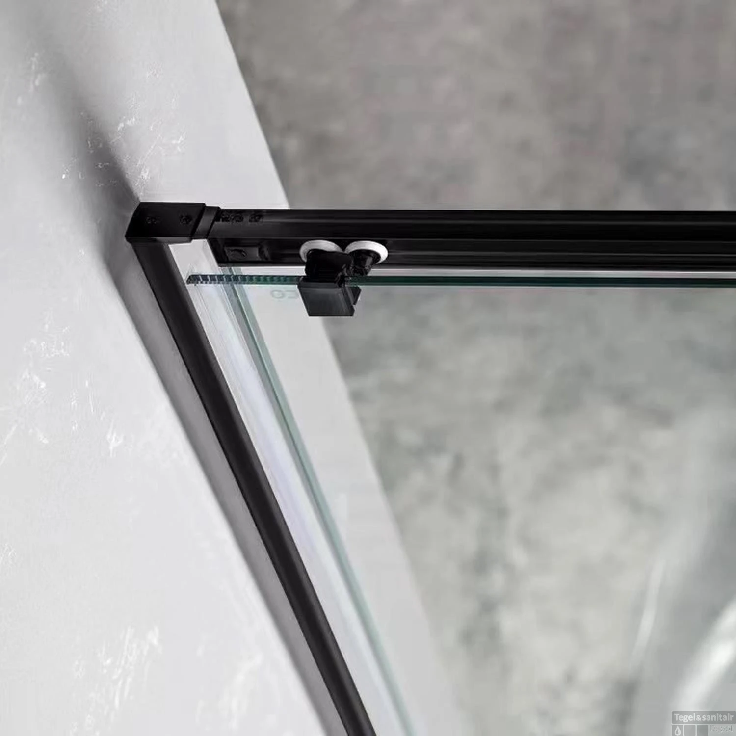 Douchecabine Gelco Sigma Simply Black Vierkant 100x100x190 Cm Mat Zwart - Afbeelding 2