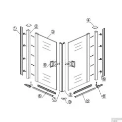 Douchecabine Boss & Wessing Uni 2 Draaideuren 90x90 Cm Nano Helder Glas 8 Mm Mat Zwart -Winkel Voor Badkamerdouchebenodigdheden douchecabine uni 2 draaideuren 90x90 cm nano helder glas 8 mm mat zwart tech2