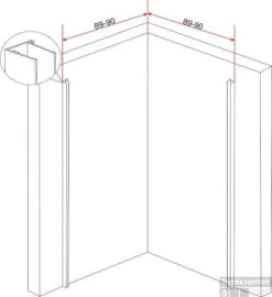 Douchecabine Wiesbaden Kwartrond 1 Deur LS 90x90cm 8mm NANO Coating -Winkel Voor Badkamerdouchebenodigdheden douchecabine wiesbaden kwartrond 1 deur ls 90x90cm 8mm nano coating sfeer1