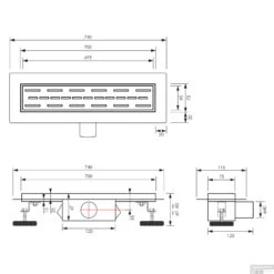 Douchegoot Brauer StanDrain 70x7 Cm RVS Vloerflens Inclusief Kunststof Sifon Verstelbare Poten -Winkel Voor Badkamerdouchebenodigdheden douchegoot brauer 70x7 cm rvs vloerflens inclusief kunststof sifon verstelbare poten tec
