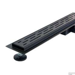 Douchegoot Sanilux 100 Cm Mat Zwart Met Sifon -Winkel Voor Badkamerdouchebenodigdheden douchegoot mat zwart 100 cm detail1