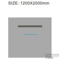 Douchewand Wiesbaden Vrijstaand 120x200cm 10mm NANO Coating -Winkel Voor Badkamerdouchebenodigdheden douchewand 30x200cm hoekprofiel nano antikalk coating technisch bovenaanzicht 3