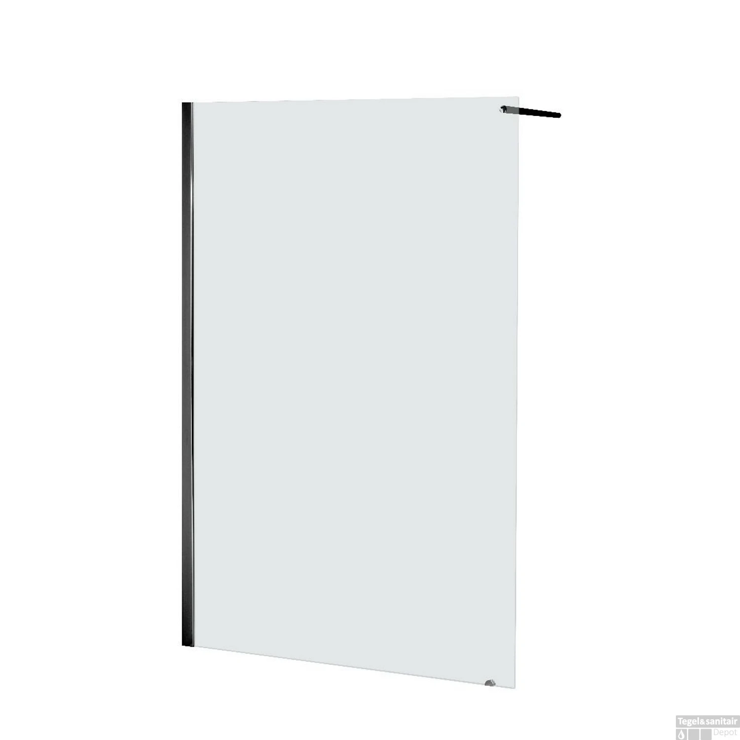 Douchewand Allibert Walk-In Lago 117-120x195 Cm Zwart 1 Douchewand Allibert Walk-In Lago 117-120x195 Cm Zwart