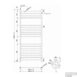 EH Design Radiator Athena Met Digitale Thermosstaat 60x140 Cm Geborsteld RVS -Winkel Voor Badkamerdouchebenodigdheden eh design radiator athena met digitale thermosstaat 60x140 cm geborsteld rvs chroom tech