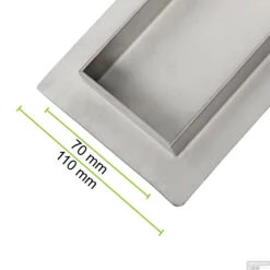 Mat Witte RVS Douchegoot Flens Met Uitneembaar Sifon 110x7cm 6,7cm Diep MAT WIT ROOSTER -Winkel Voor Badkamerdouchebenodigdheden flens design rooster mat wit 7 3