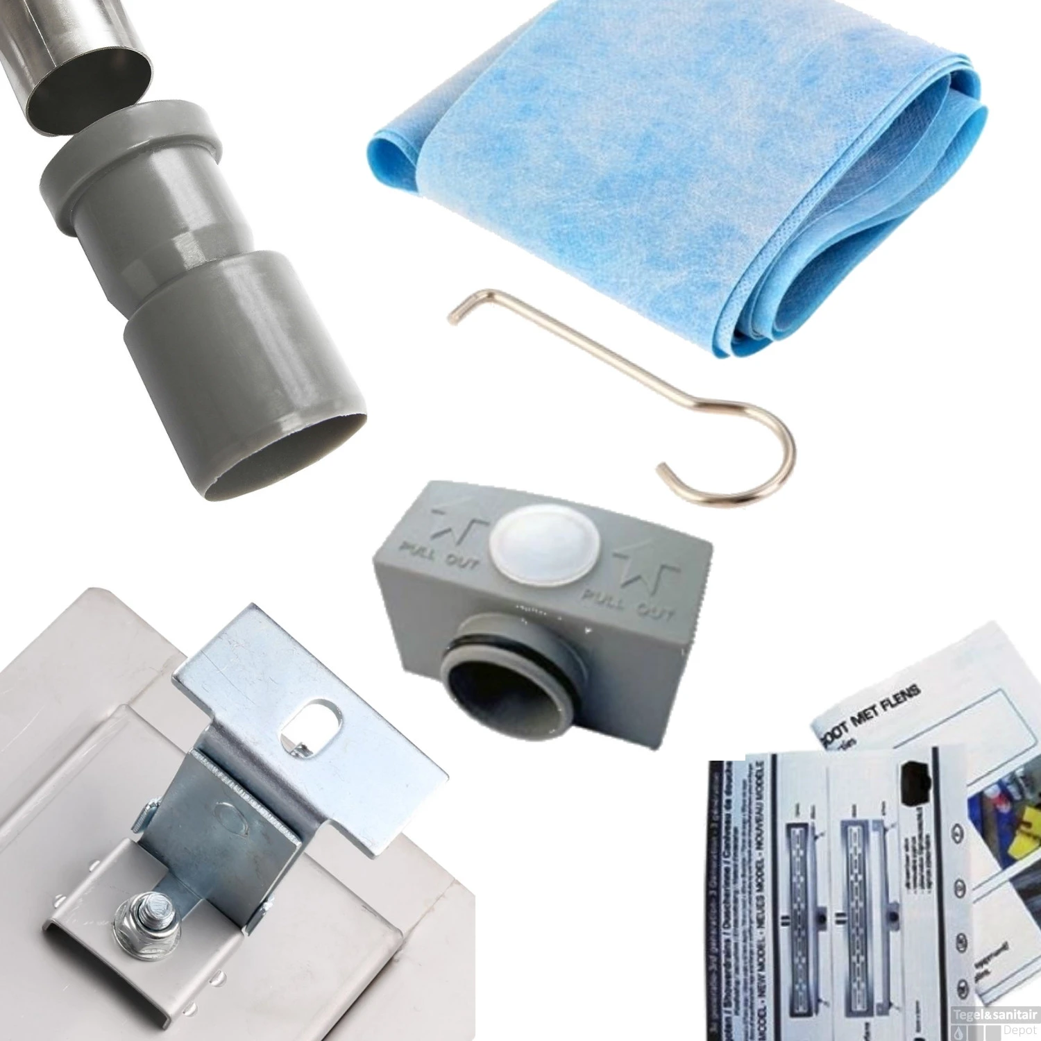 RVS Douchegoot Flens Met Uitneembaar Sifon 80x7cm 6,7cm Diep TEGELROOSTER MAT ZWART 3 RVS Douchegoot Flens Met Uitneembaar Sifon 80x7cm 6,7cm Diep TEGELROOSTER MAT ZWART - Afbeelding 3