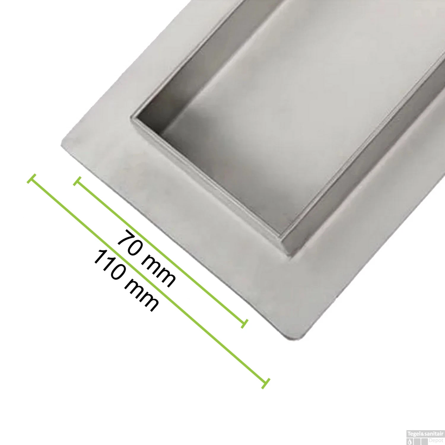 RVS Douchegoot Flens Met Uitneembaar Sifon 80x7cm 6,7cm Diep TEGELROOSTER MAT ZWART 5 RVS Douchegoot Flens Met Uitneembaar Sifon 80x7cm 6,7cm Diep TEGELROOSTER MAT ZWART - Afbeelding 5