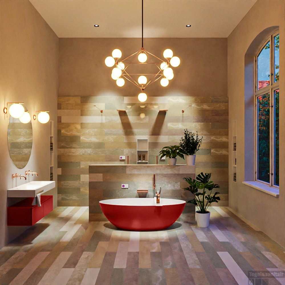 FLOAT Vrijstaand Bad 170x80cm Kleur Fire / Talc 2 FLOAT Vrijstaand Bad 170x80cm Kleur Fire / Talc - Afbeelding 2