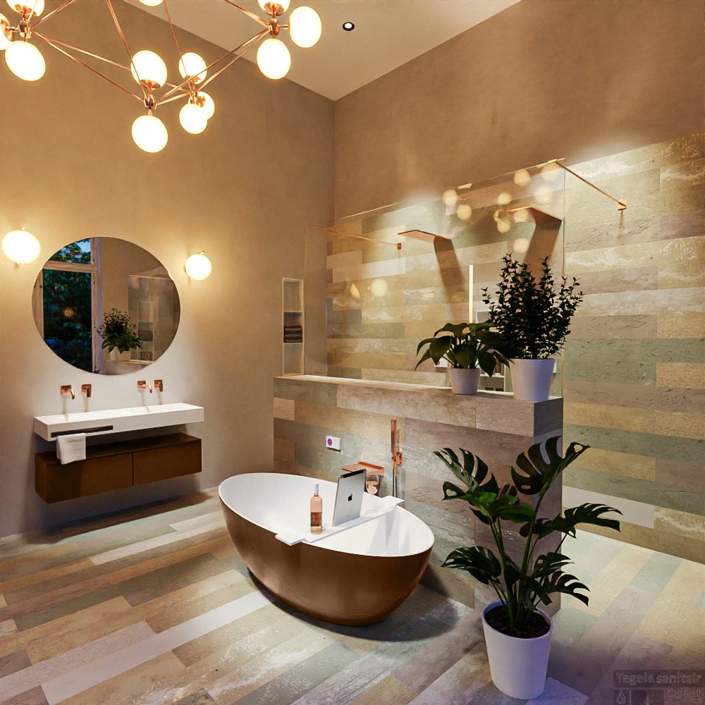 FLOAT Vrijstaand Bad 170x80cm Kleur Rust / Talc 3 FLOAT Vrijstaand Bad 170x80cm Kleur Rust / Talc - Afbeelding 3