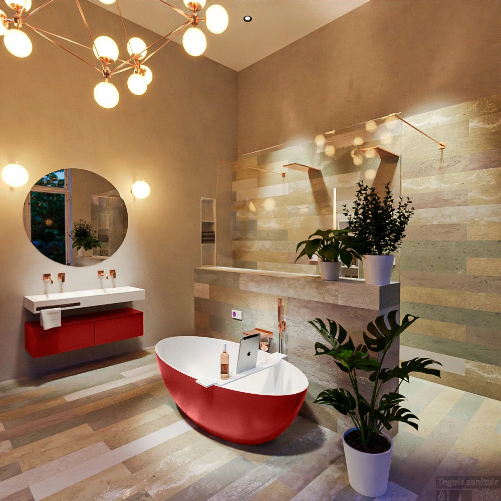 FLOAT Vrijstaand Bad 170x80cm Kleur Fire / Talc 3 FLOAT Vrijstaand Bad 170x80cm Kleur Fire / Talc - Afbeelding 3