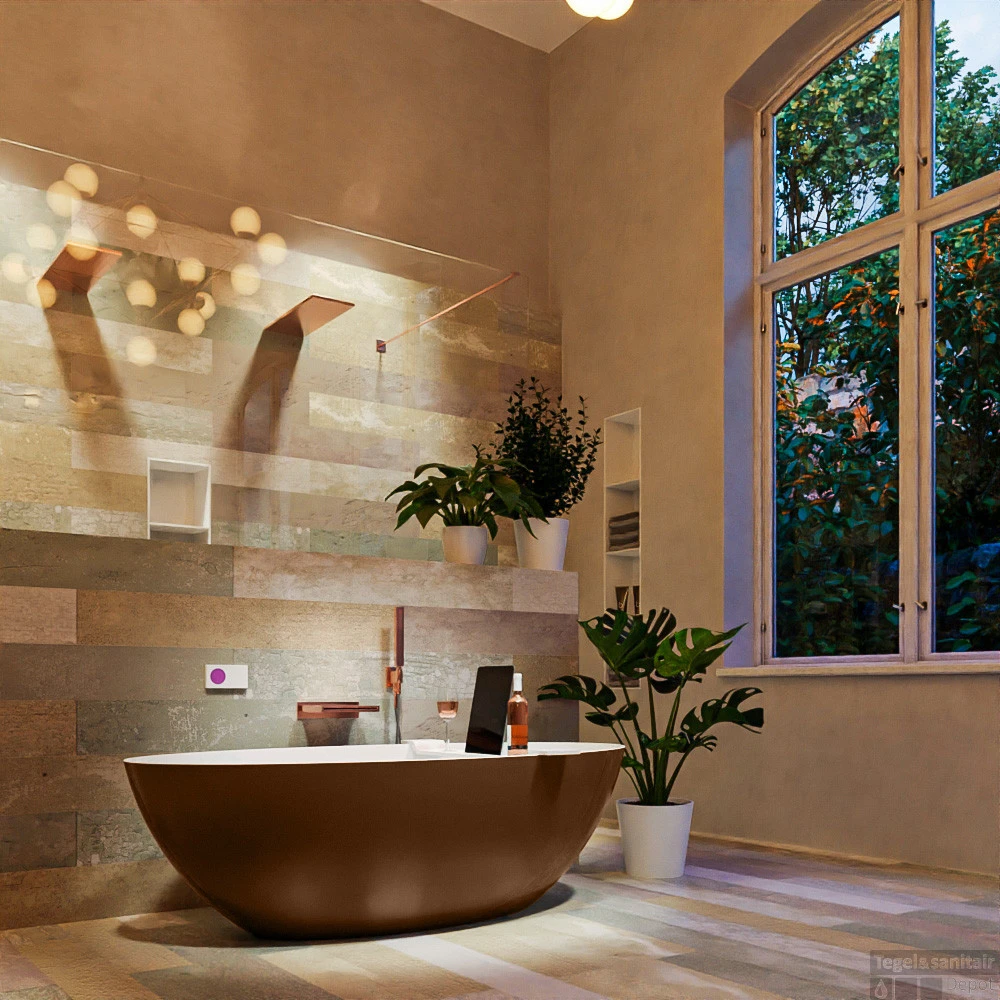 FLOAT Vrijstaand Bad 170x80cm Kleur Rust / Talc 4 FLOAT Vrijstaand Bad 170x80cm Kleur Rust / Talc - Afbeelding 4