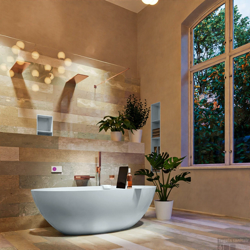 FLOAT Vrijstaand Bad 170x80cm Kleur Clay / Clay 4 FLOAT Vrijstaand Bad 170x80cm Kleur Clay / Clay - Afbeelding 4