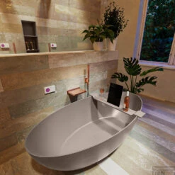 FLOAT Vrijstaand Bad 170x80cm Kleur Smoke / Smoke -Winkel Voor Badkamerdouchebenodigdheden float 4 00020