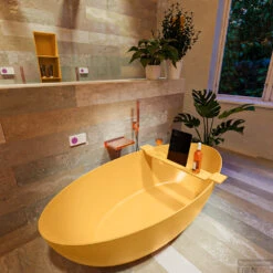 FLOAT Vrijstaand Bad 170x80cm Kleur Ocher / Ocher -Winkel Voor Badkamerdouchebenodigdheden float 4 00027