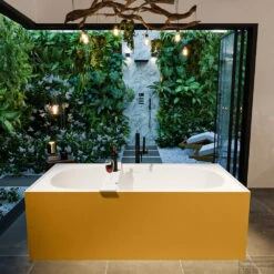 FREEZE Vrijstaand Bad 180x85cm Kleur Ocher / Talc -Winkel Voor Badkamerdouchebenodigdheden freeze 2 00014